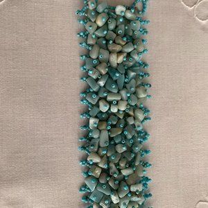 Handcrafted bead and stone bracelet